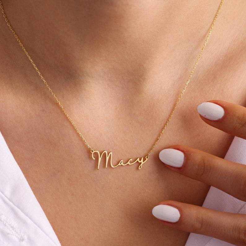 Fashionable Handmade Frosted Letter Necklace