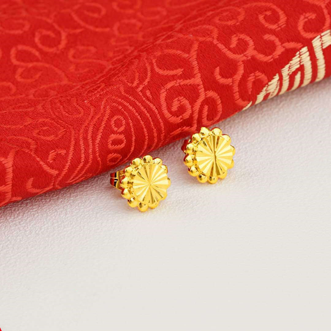 24K vergoldete Ohrringe Euro Gold Schmuck Neue beliebte Ohrringe