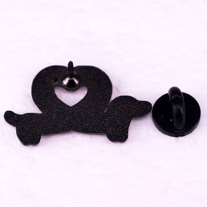 Dackel-Liebe Brosche Haustier Anstecker Pin Accessoires