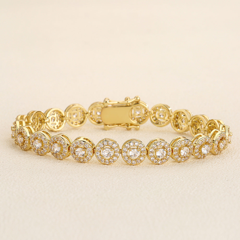 Leichtes Luxus-Armband mit vollständig eingelegten AAA-Zirkonen