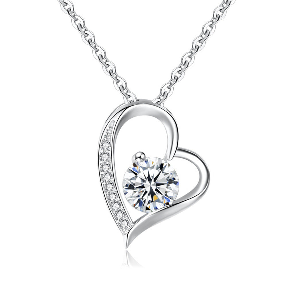 S925 Silber Herz-Halskette für Damen