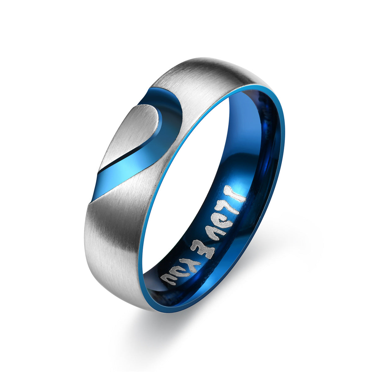 Herzform mit Diamant Edelstahl ICH LIEBE DICH Paarring