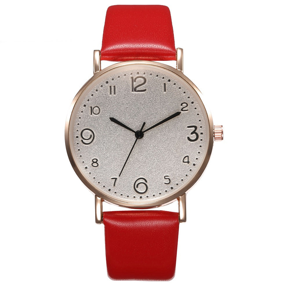 Reloj de cuarzo de cuero