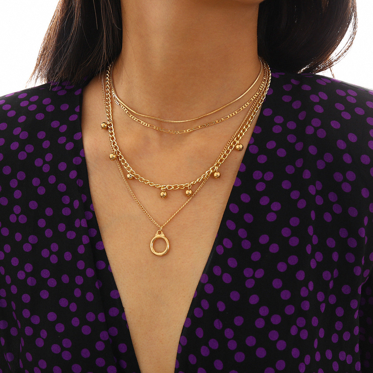 Bohème Multi couche perle collier ras du cou pendentif femmes gothique cercle serpent gland longue chaîne collier Festival chandail bijoux