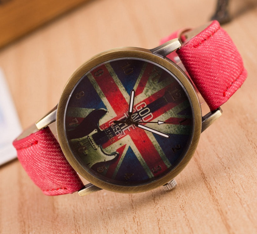 Reloj de pulsera con bandera del Reino Unido