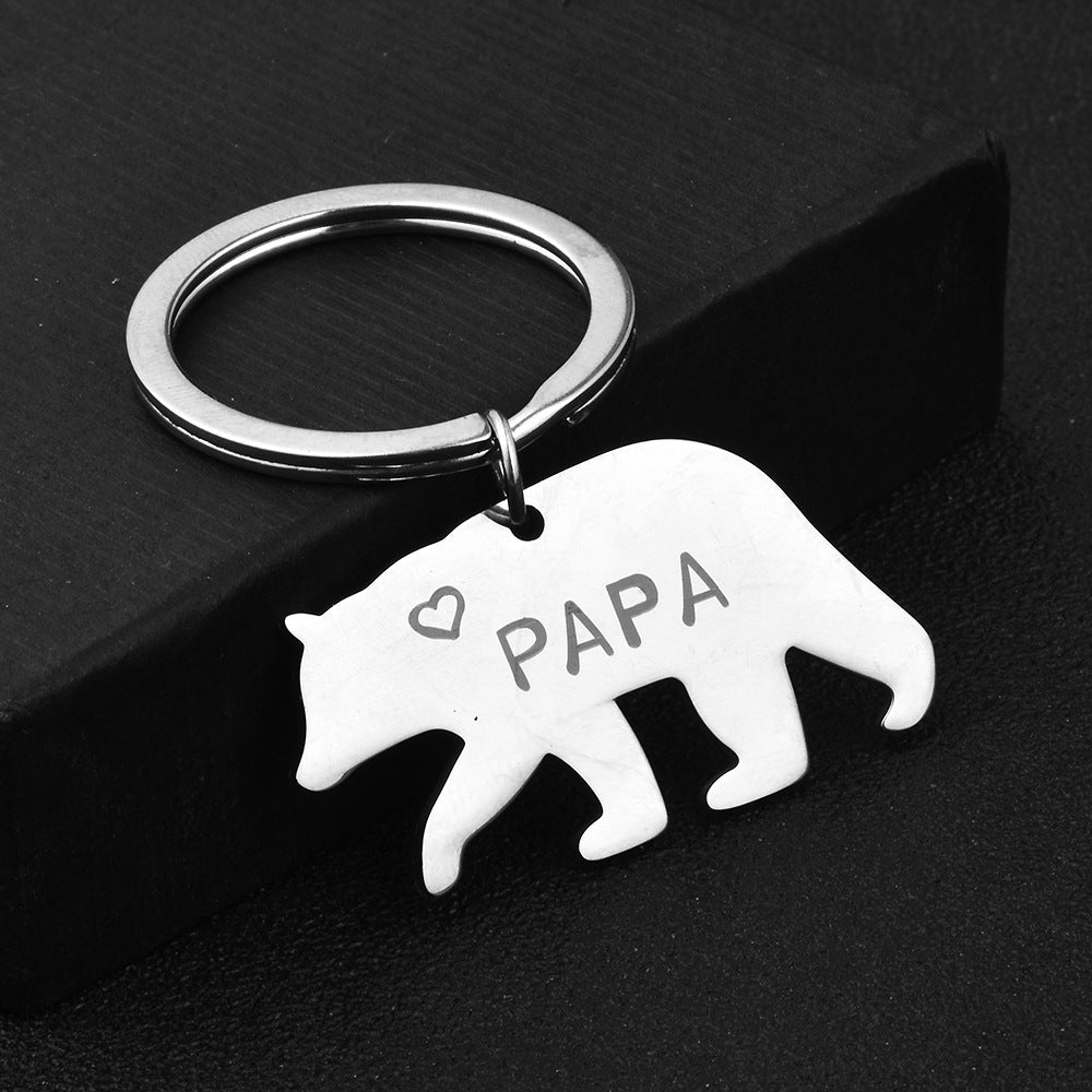 Edelstahl PAPA Süßer Bär Vatertagsgeschenk