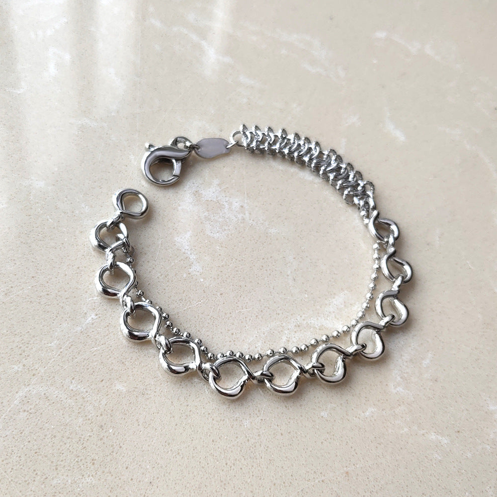 Pulsera empalmada de metal Wind Venom Diseño de personalidad sencilla Pulsera igual para hombre y mujer