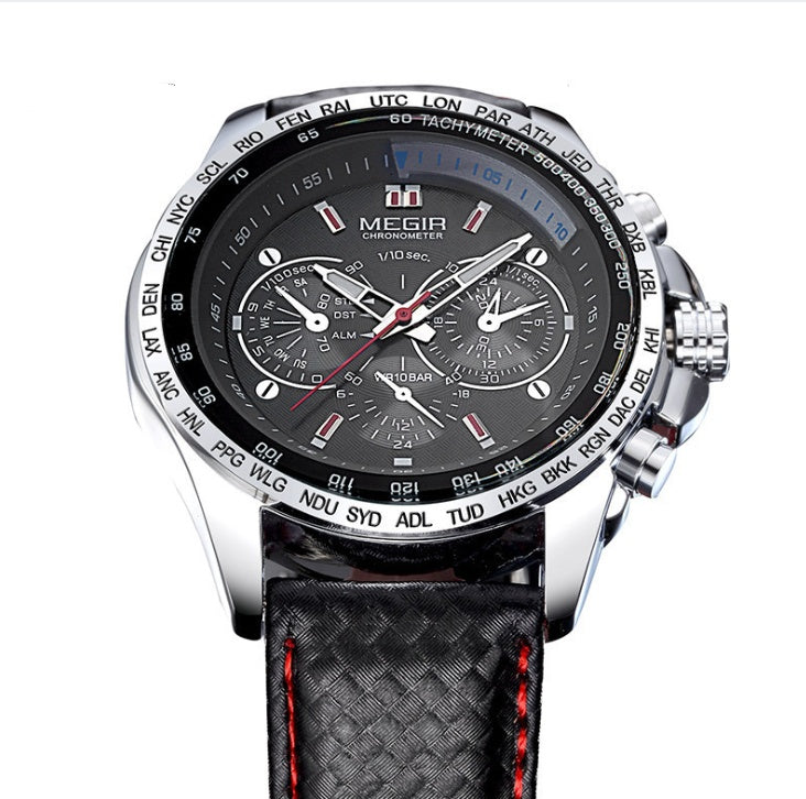 Wholesale Original   1010 Leather Strap 3ATM Waterproof Quartz Luxury Business Mens Watches