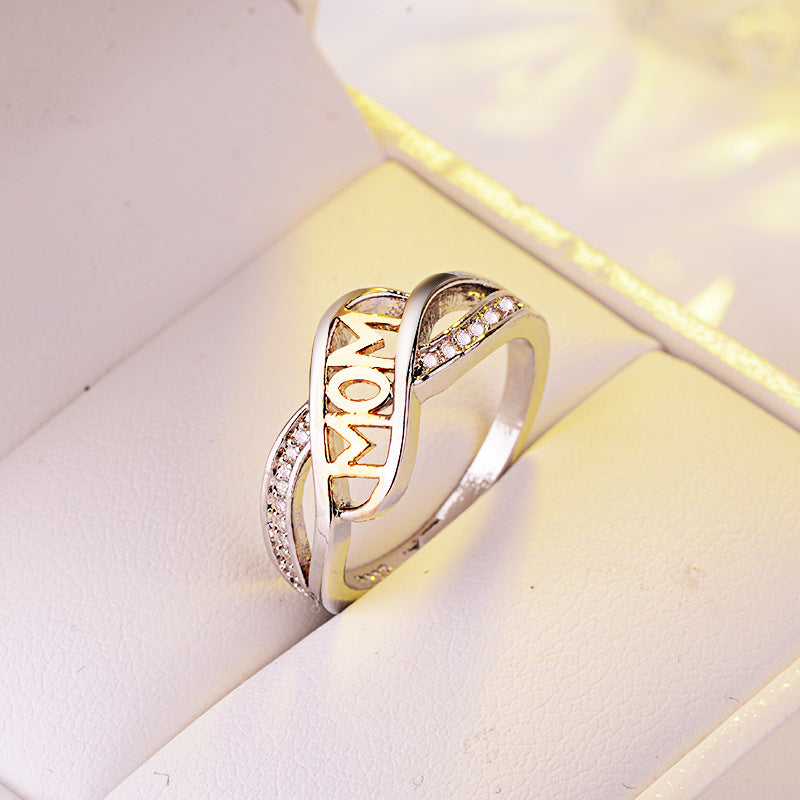 Platin 18K vergoldete Mama Damenringe