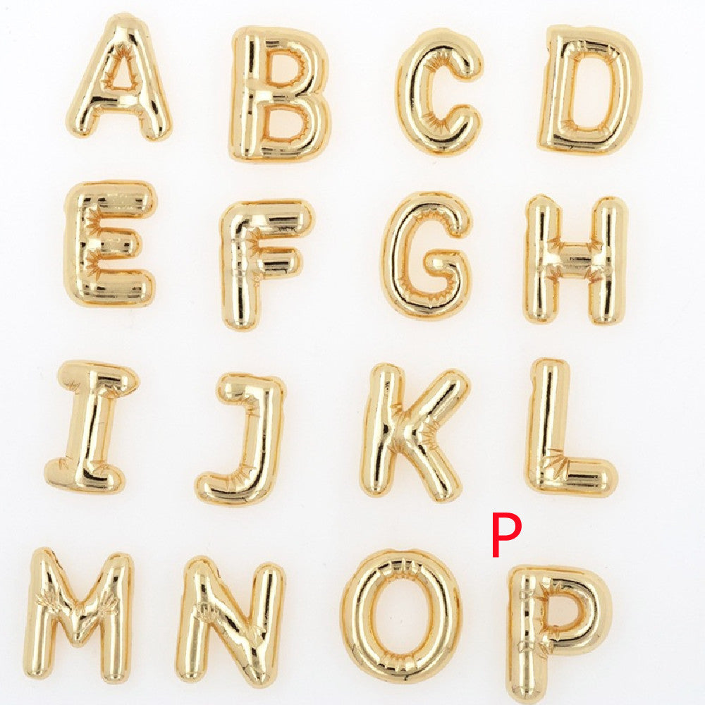 Glossy Letters Copper Pendant Necklace