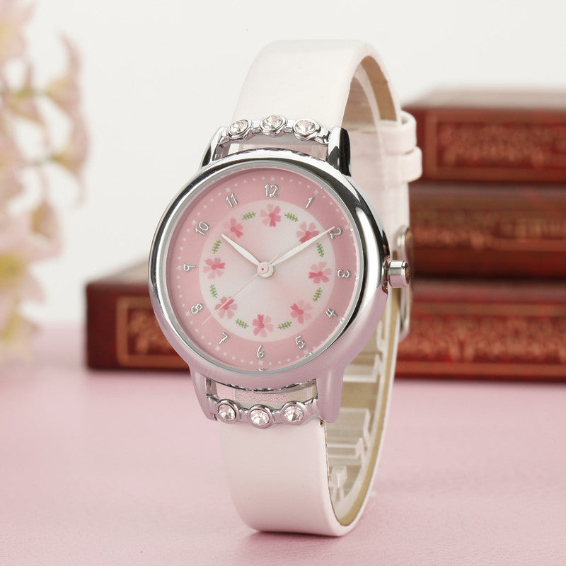 Kinder Mädchen wasserdichte Quarz-Armbanduhr