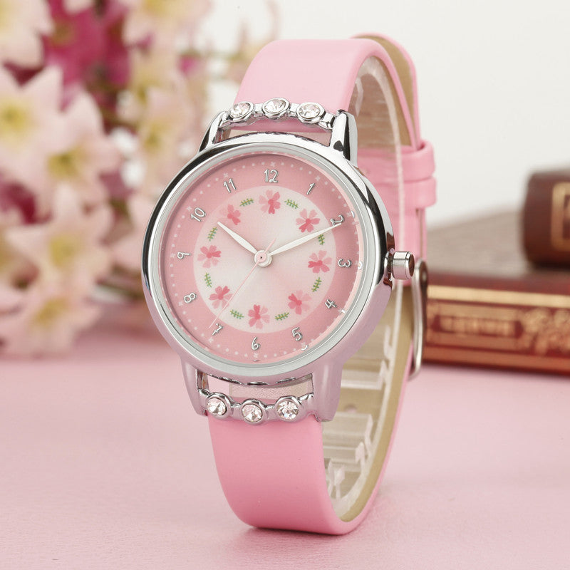 Kinder Mädchen wasserdichte Quarz-Armbanduhr