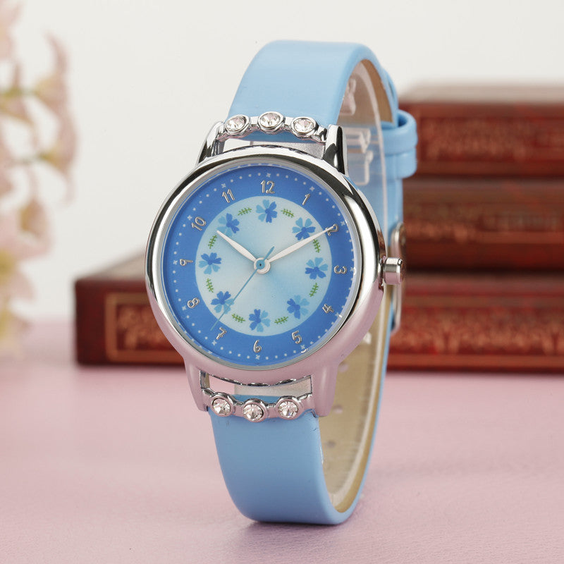 Kinder Mädchen wasserdichte Quarz-Armbanduhr
