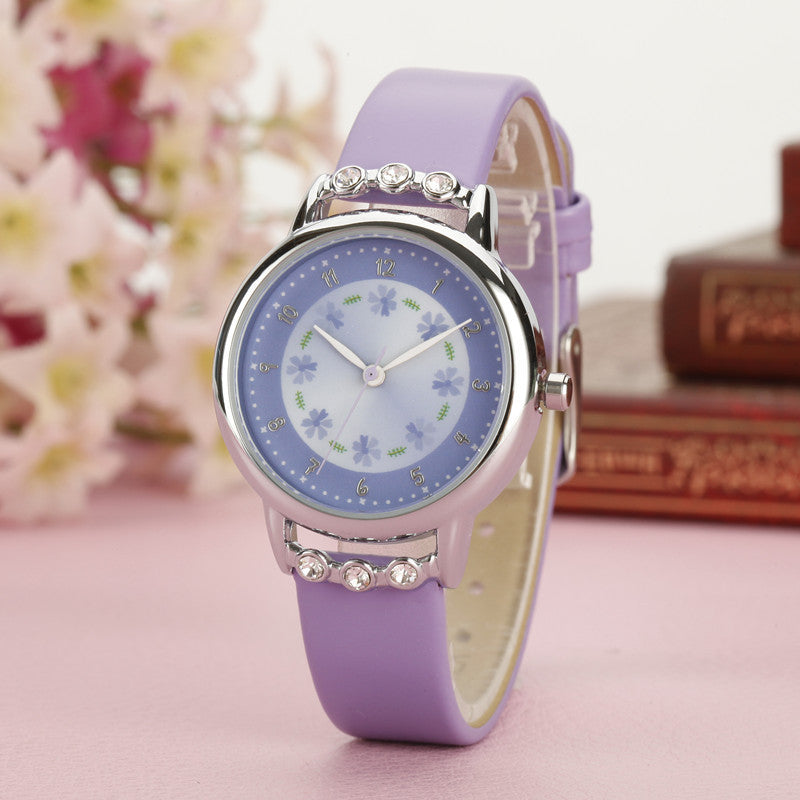 Kinder Mädchen wasserdichte Quarz-Armbanduhr