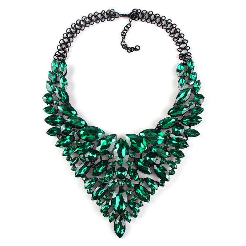Legierung Strass Halskette Luxus Voll Diamant Pulloverkette