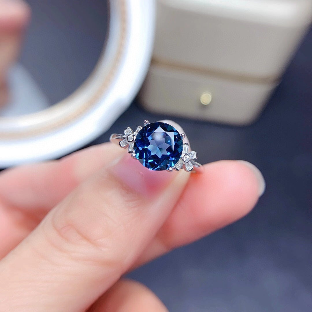 Schmucksets für Damen London Blue Stein Anhänger Halsketten