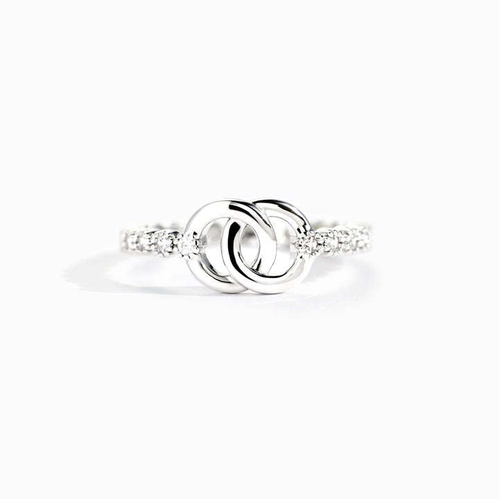 Mode Damen Doppelring Ring Rund Besonderer Schmuck