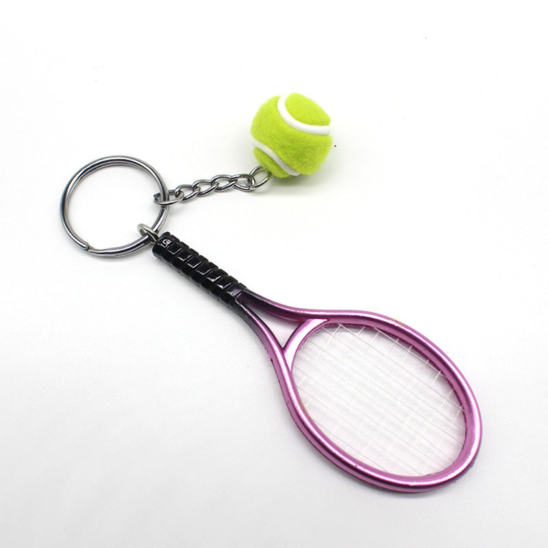 Llavero Creativo de Plástico con Forma de Raqueta de Tenis