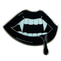 Schwarze Mode Kreativer Horror Lippen Brosche