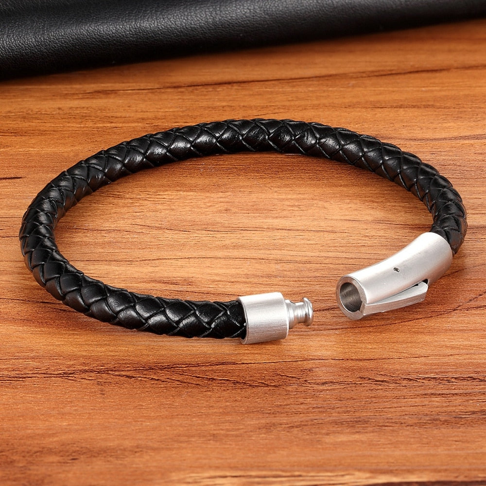 Hombres para mujeres Pulseras de acero inoxidable negro Joyas Regalos