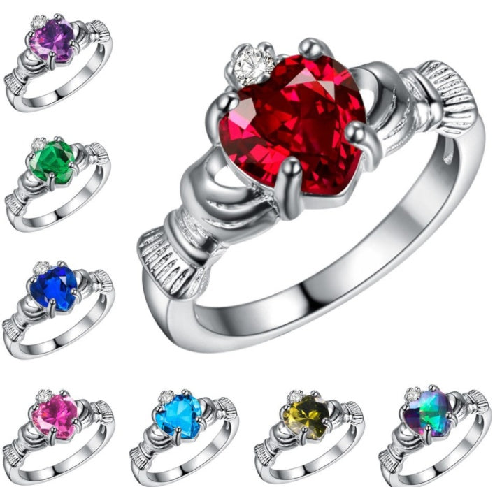 Platin 925 Sterling Silber Schmuck Neuer Schmuck Ring Wunsch Best Buy Europa und Amerika Herzform Schmuck