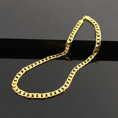 Los collares NK planos para hombre, de gran venta en Europa y América, tienen una cadena grande con personalidad y son de venta rápida en el comercio electrónico transfronterizo.