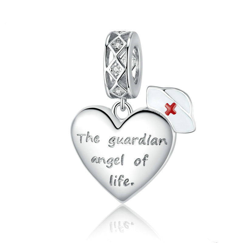 Schutzengel Anhänger Charm Silber 925 Armband Zubehör
