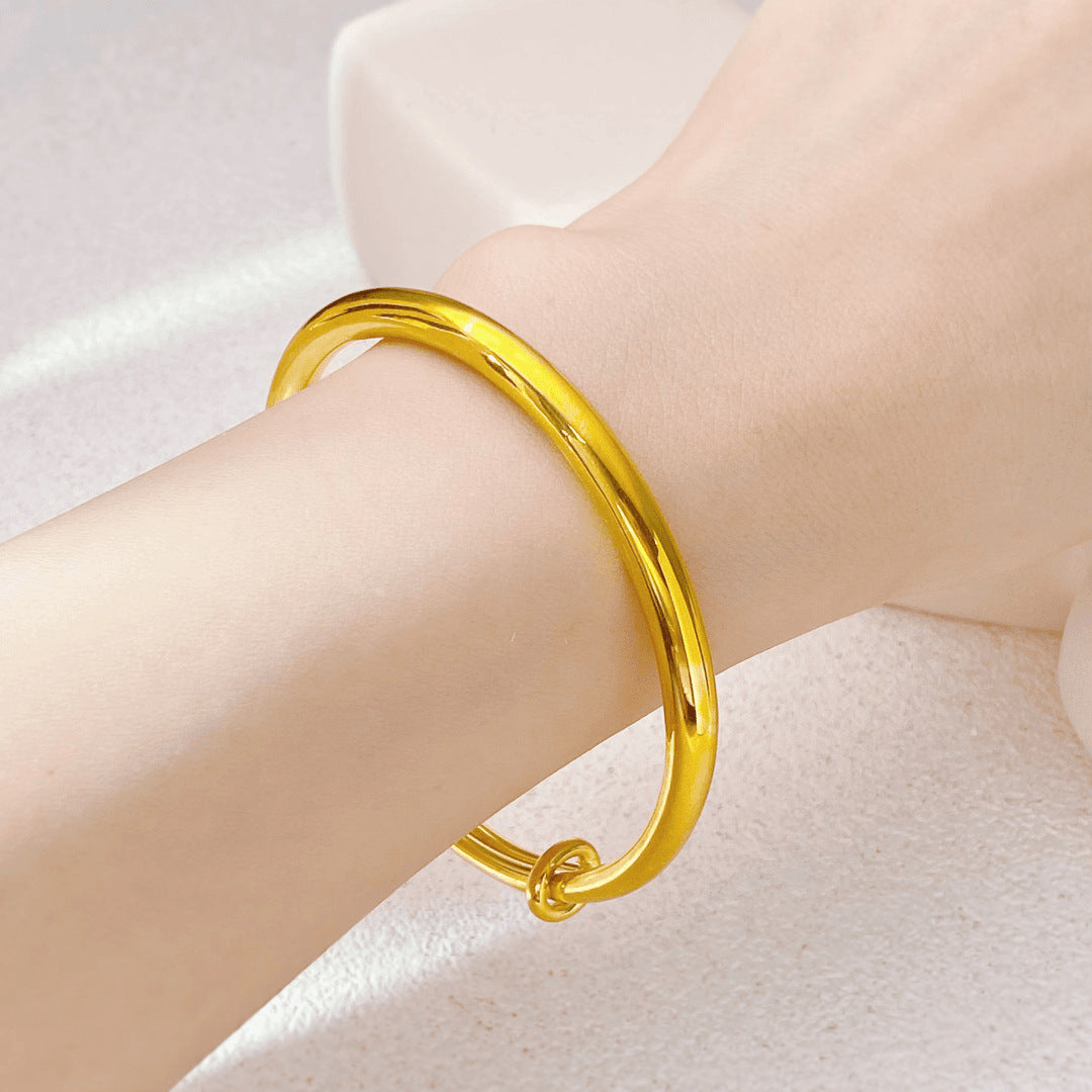 Women's 18K Gold Push-pull Bracelet Adjustable