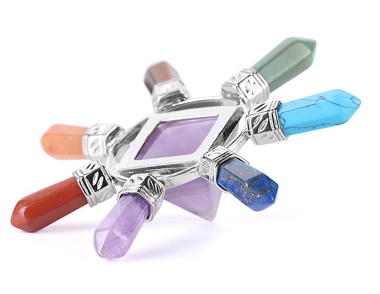Naturkristall Halbedelstein Sieben-Chakra-Schmuck