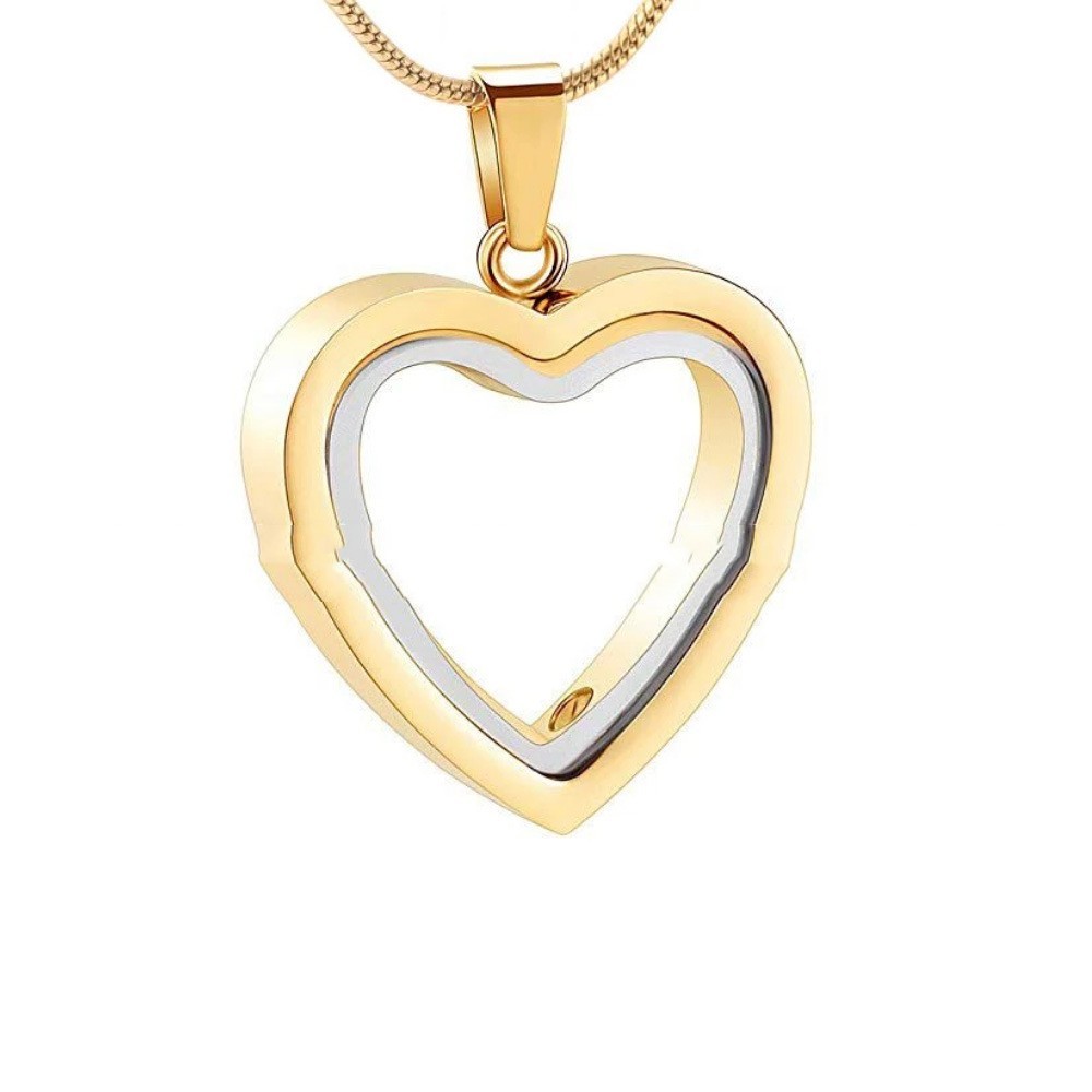 Stainless Steel Ornament Heart-shaped Cinerary Casket Pendant