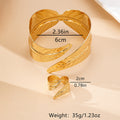 Pulsera Abierta de Aleación con Geometría Personalizada para Mujer