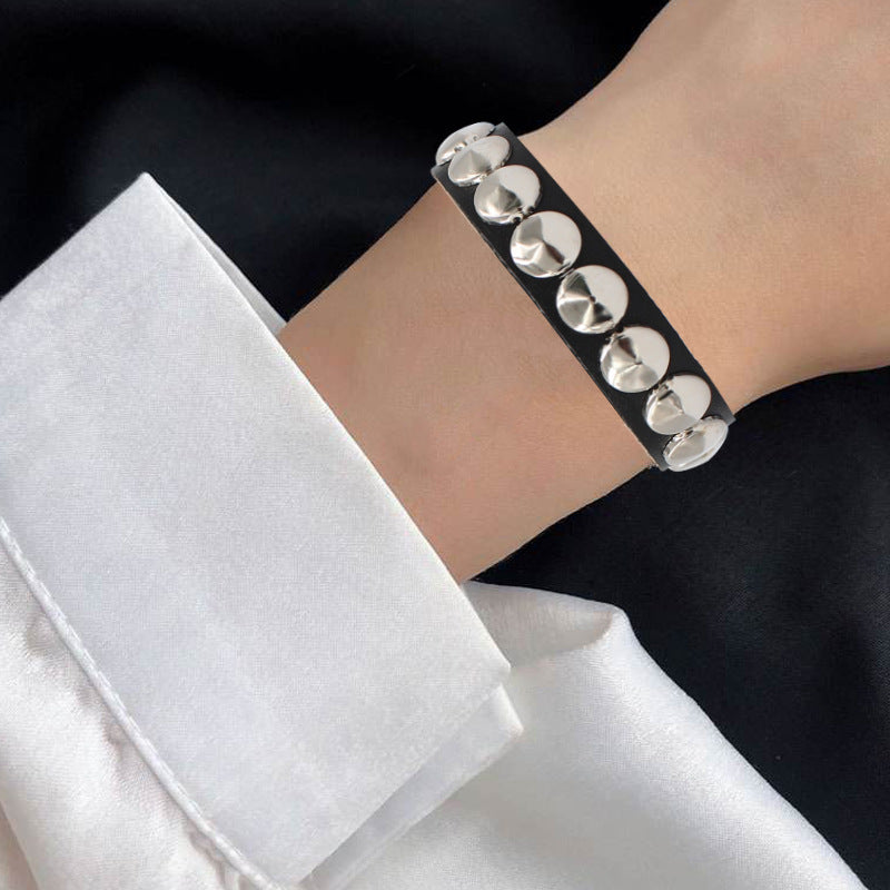 Pulsera de cuero para mujer, tendencias de moda casual
