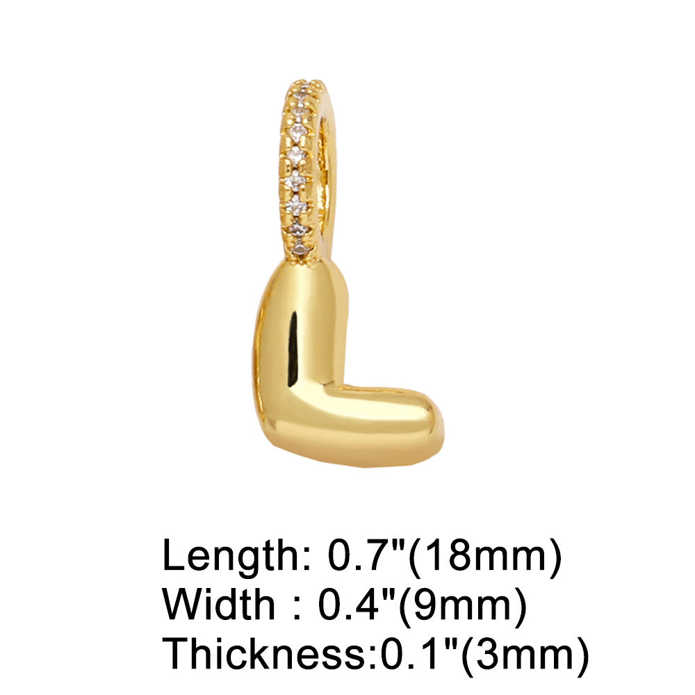 26 Letters Pendant Bracelet Women Gold Plated