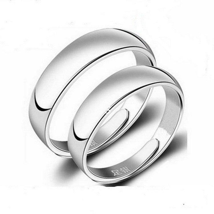 Anillo de plata simple y brillante para hombre