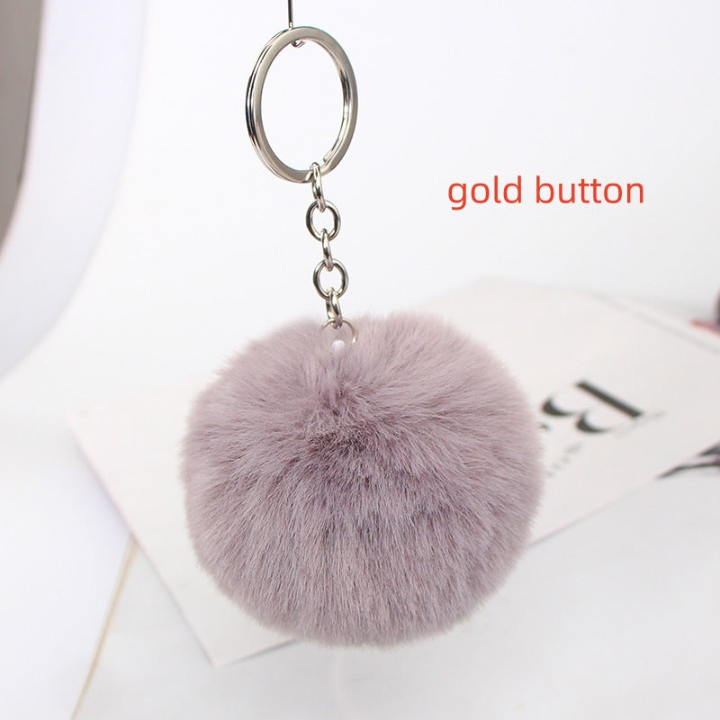 20 Colors Fluffy Fur Pom Pom Keychain Soft Faux Fur-like Ball Car Keyring Key Holder Women Bag Pendant Jewelry