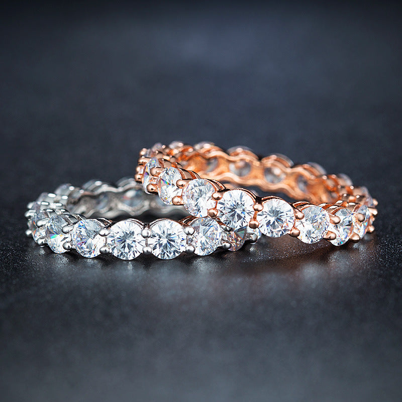 neuer Sommer österreichische eingelegte Damenringe Mode Schmuck Großhandel rotierender Ehering