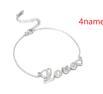 Pulsera personalizada de acero inoxidable con nombre para hacer tú mismo