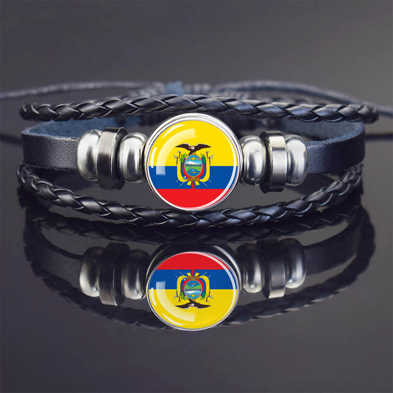 World Flag Bracelet Woven Twisted