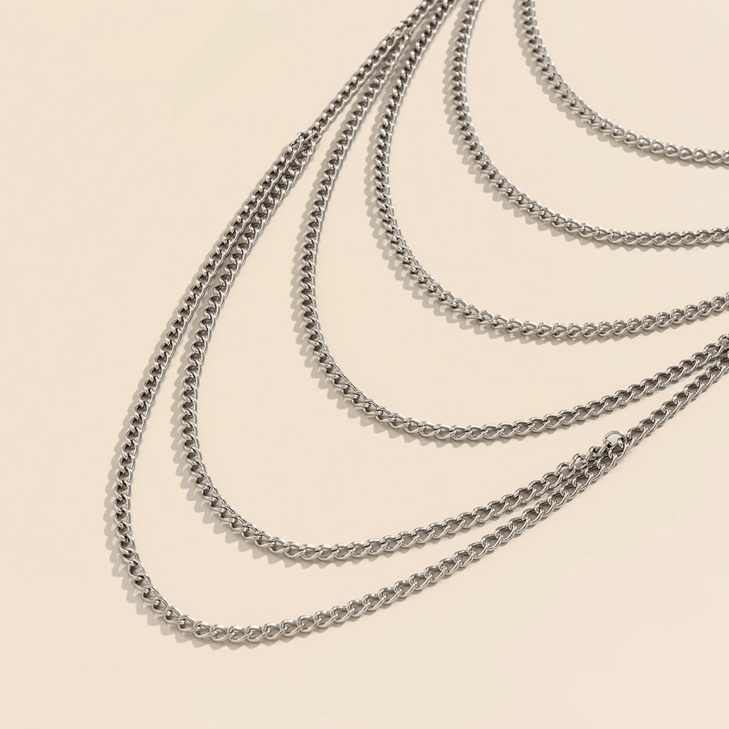 Collar de aleación con gotas sencillas de joyería y diamantes