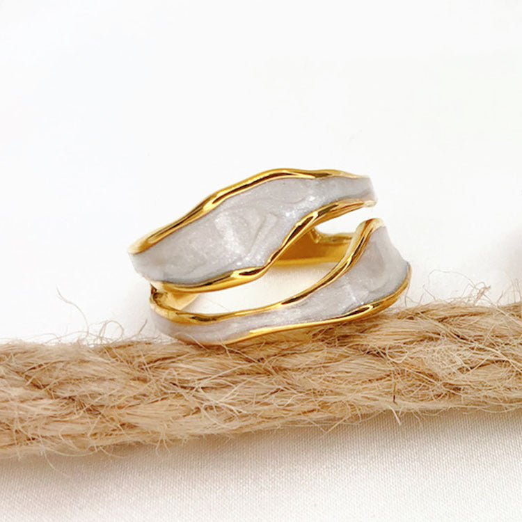 Ring Jurchen Vergoldung Damen Mode Temperament Emaille