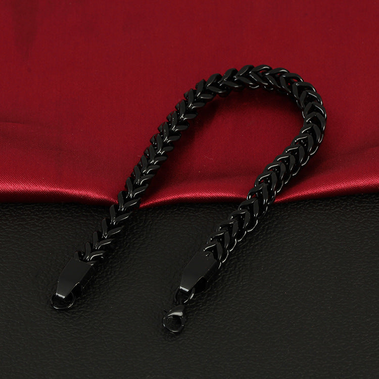 Geflochtenes Armband Edelstahl exquisites Titanschmuck