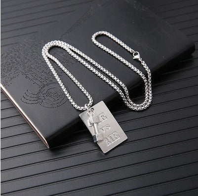 Hiphop pendant titanium steel chain pendant for men and women