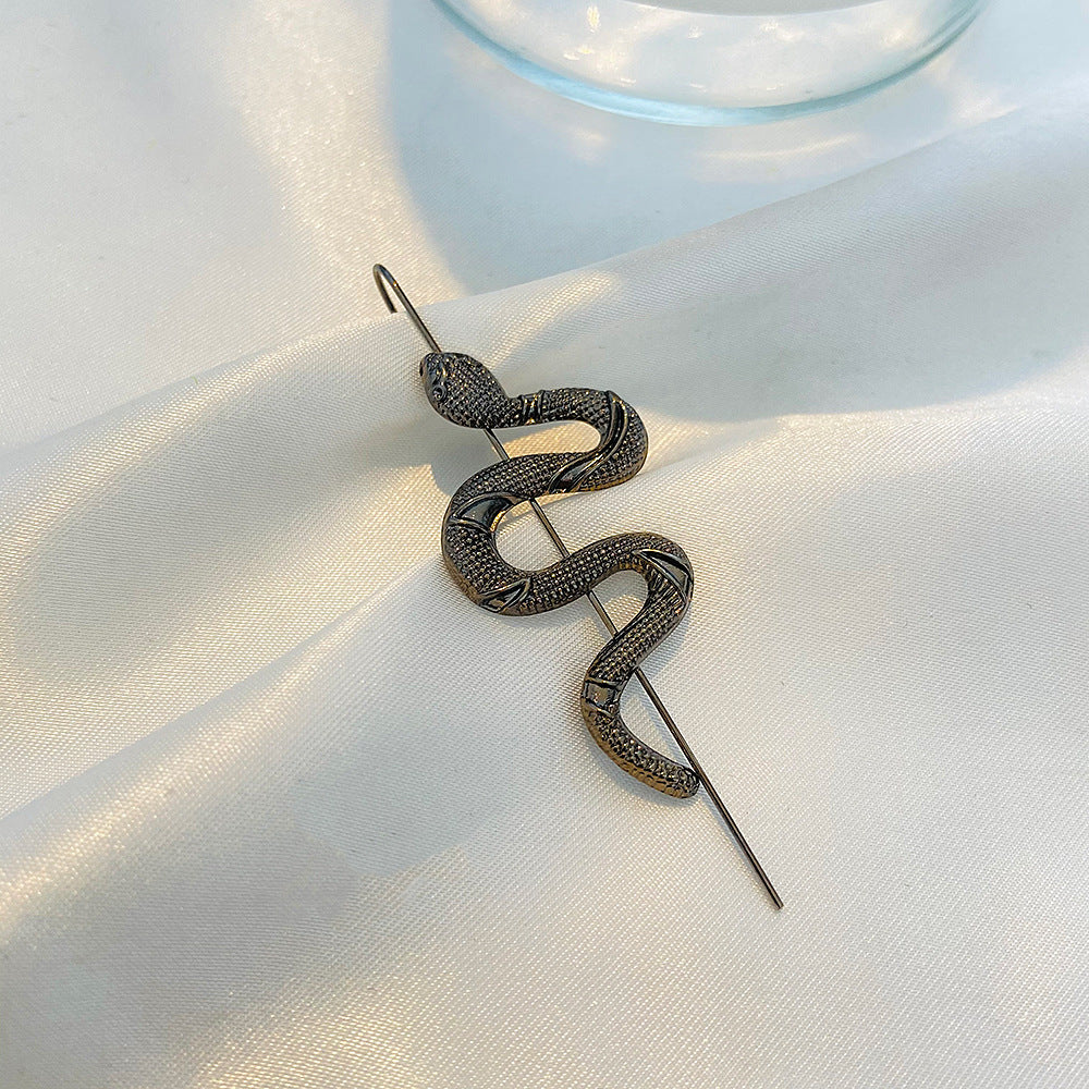Pendiente de serpiente simulada para mujer con personalidad de moda