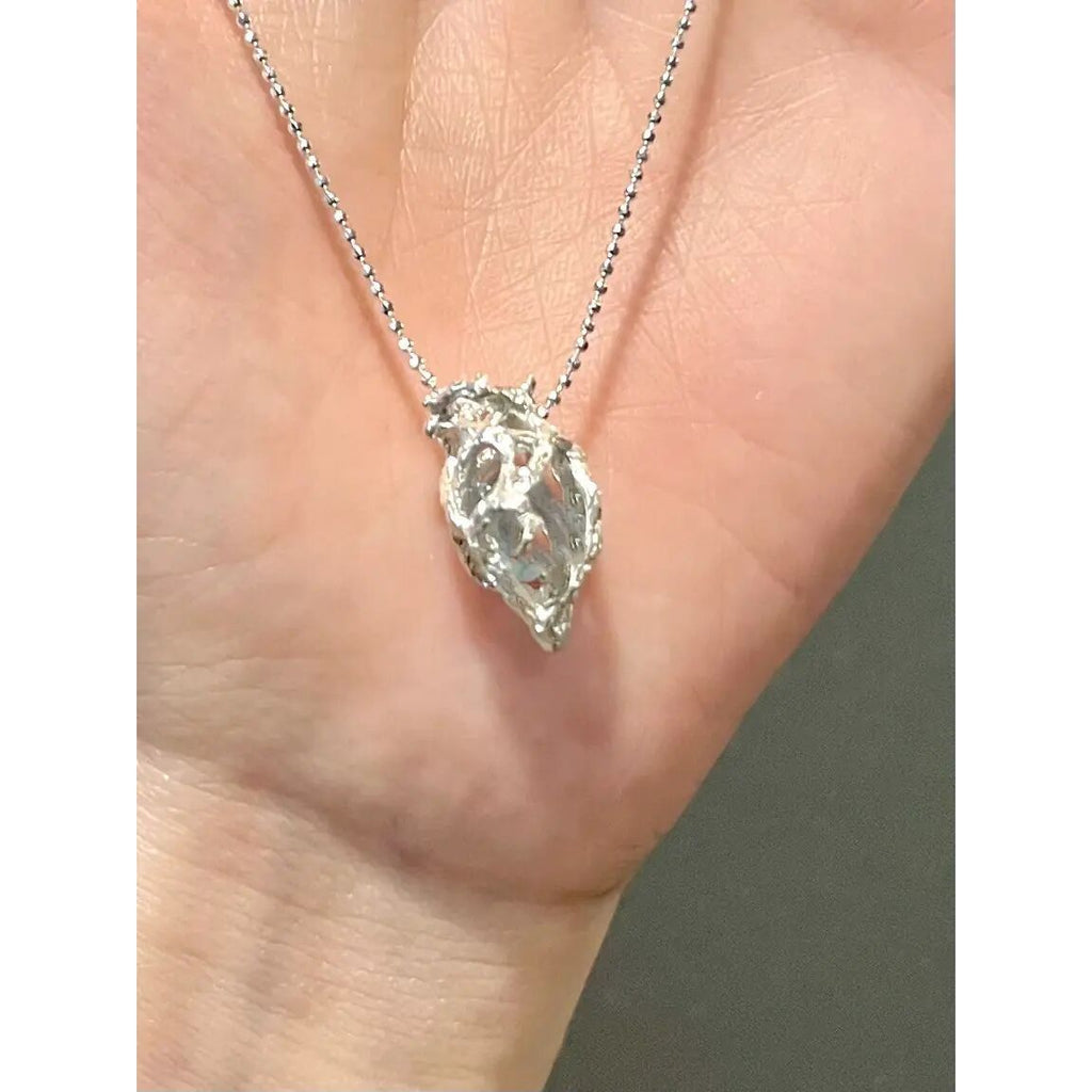 Collar Corazón de Hielo Azul para Mujer