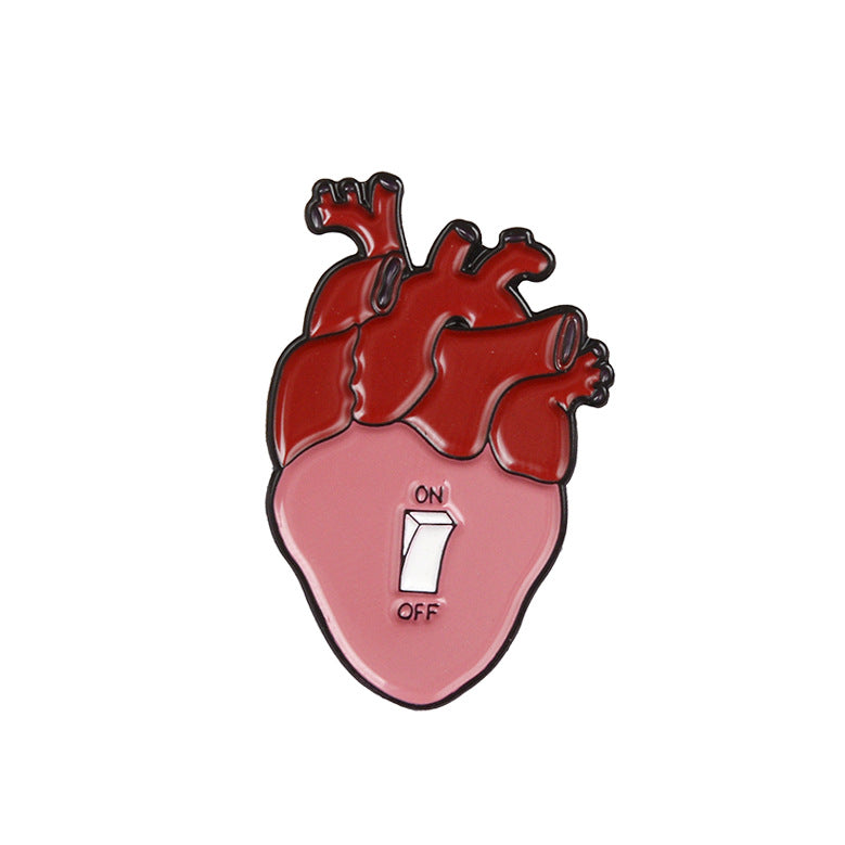 Broche de aleación creativa de la serie Corazón de dibujos animados