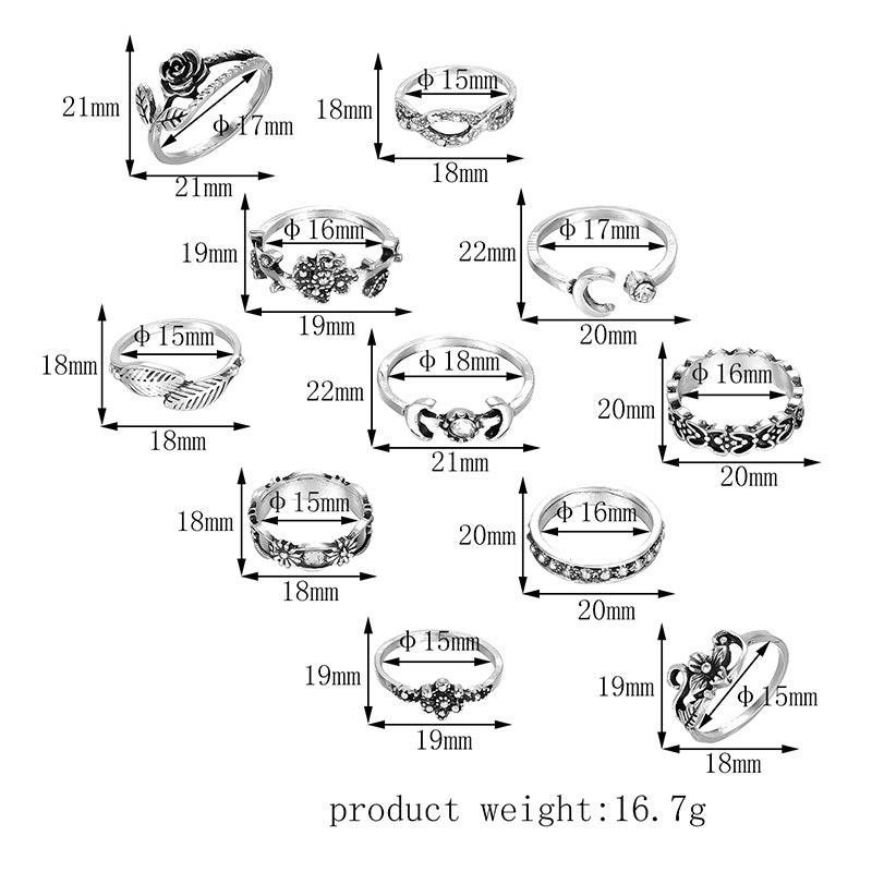 Ringe Europäische Und Amerikanische Mode Außenhandel Retro Blumen