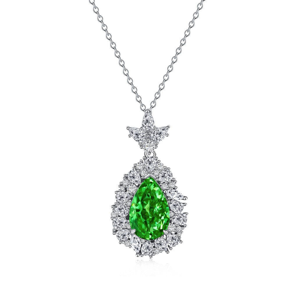 S925 Sterling Silber High Carbon Diamant Halskette für Damen