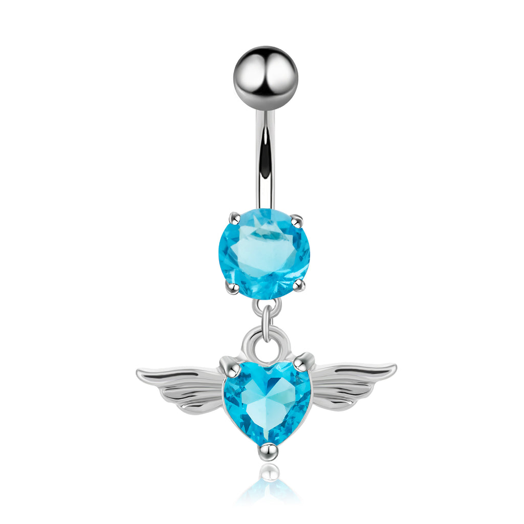 Joyas para Piercing de Ombligo en Forma de Corazón de Amor