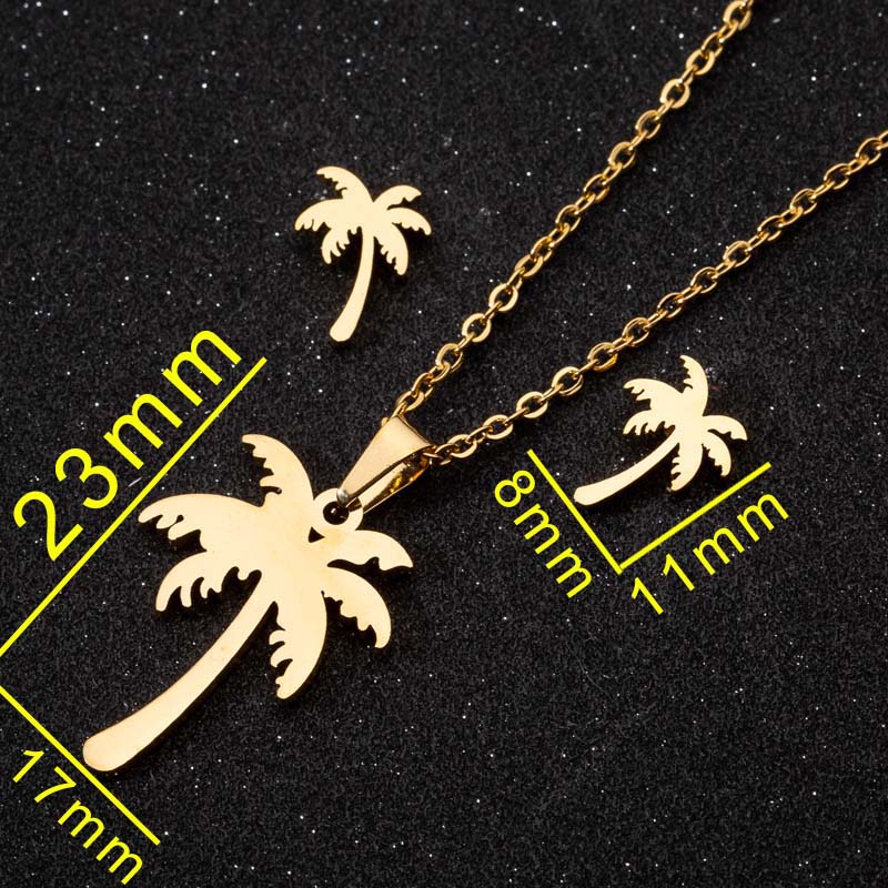 Halskette und Ohrringe dreiteiliger Schmuck