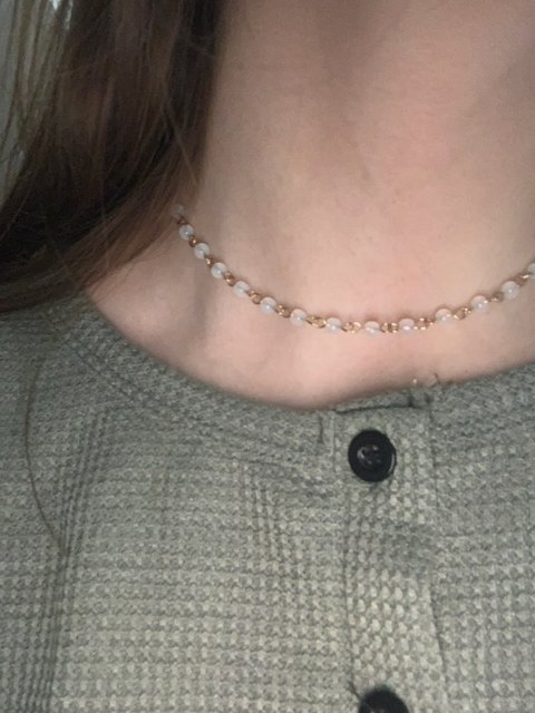 Modeschmuck Damen Einfache Schwarz-Weiß Perlenkette Handgemachte Halskette